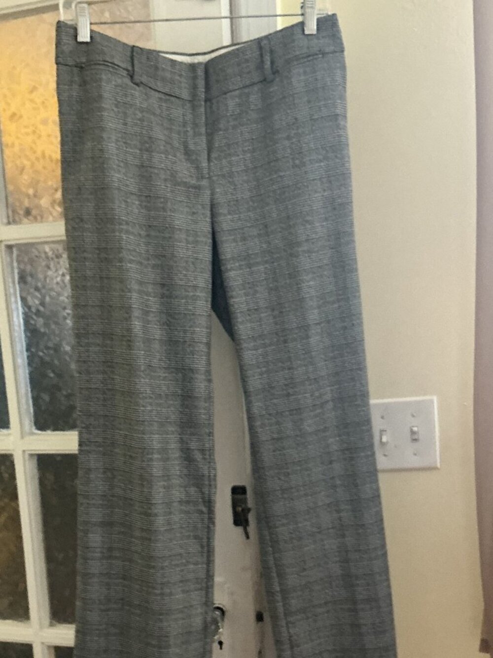 Classic gray Glen plaid patterned pants by Loft